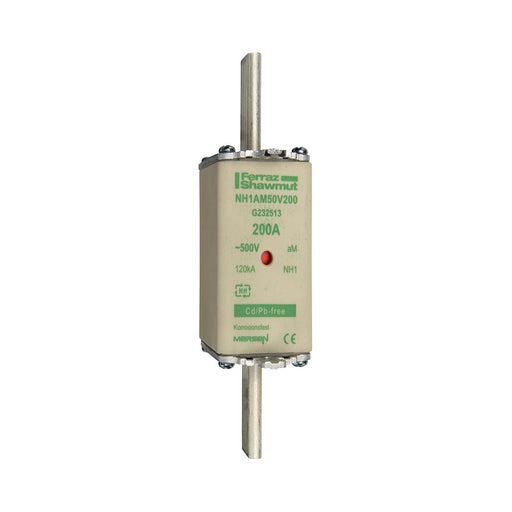 Mersen - Messersicherung Sicherungseinsatz NH aM NH1AM50V200 Gr.1 200A sfü KM − 3 Stück