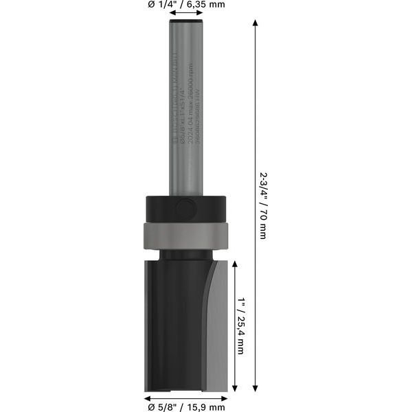 Bosch - Fräser PRO Bündigfräser, 2608629686 obenliegendes