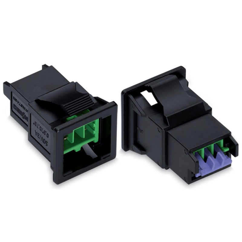 WAGO - Geräteanschluss für steckbare Gebäudeinstallation Snap-In-Stecker 893-2012 2-polig,Kod. E,grün − 50 Stück