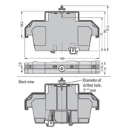 WAGO - Zubehör/Ersatzteile für Klemmen Abdeckprofilträger 709-168 (Typ 2) − 10 Stück