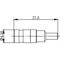 Telegärtner - Koax-Steckverbinder SMB-Kabelbuchse Au 50Ohm 100024883 G7 (RG-316/U) − 5 Stück