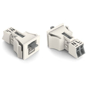 WAGO - Geräteanschluss für steckbare Gebäudeinstallation Snap-In-Stecker 890-732 2-polig,Kod. A,weiß − 50 Stück