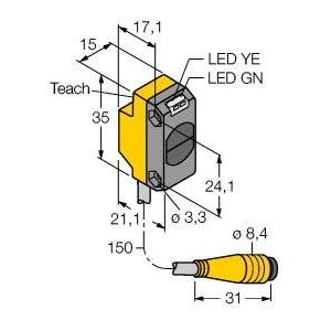 Turck - Lichttaster energetisch Opto Sensor QS18EN6WQ Lichttaster − 1 Stück