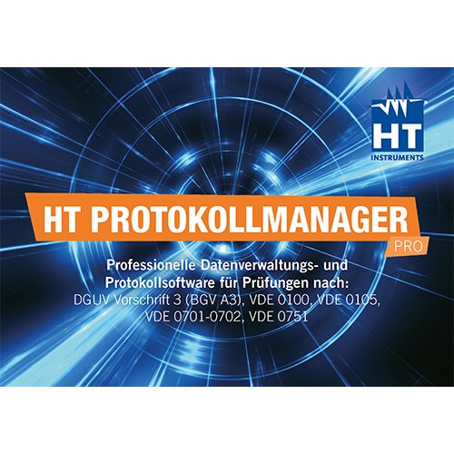 HT Instruments - Zubehör/Ersatzteile für Prüf- und Messgeräte (Elektro) Addin für HT 2002072 PROTOKOLLmanager PRO − 1 Stück