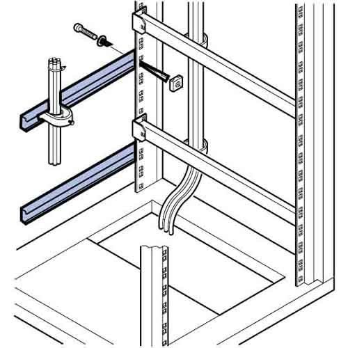 Schroff - Stiel/Profilschiene C-Profil 30114802 − 4 Stück