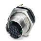 Phoenix Contact - Rundsteckverbinder, feldkonfektionierbar (Industriesteckverbinder) Einbausteckverbinder SACC-DSI-FS #1436770 12-polig M12 − 20 Stück