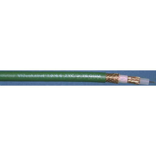 bda connectivity - Koaxialkabel Videokoaxialkabel 1,0/6,6 2YC/D-PVC(E) grün