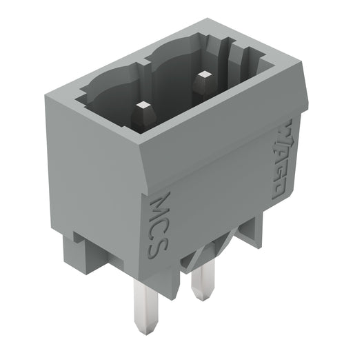 WAGO - Leiterplattensteckverbinder THT-Stiftleiste Lötstift 231-162/001-000 1,2x1,2,gerade,grau − 200 Stück
