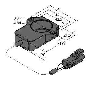 Turck - Drehgeber Miniatur Drehgeber RI60P1-QR #100000181 mit Analogausgang  − 1 Stück