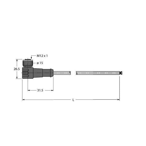 Turck - Konfektioniertes Sensor-Aktor-Kabel RFID-Leitung WK4.5T-50/S2503 Economy − 1 Stück