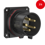 Walther Werke - CEE-Gerätestecker (IEC 60309) CEE NEO Phasenwender FW611503PH gerade 16A5P3h IP54 − 10 Stück