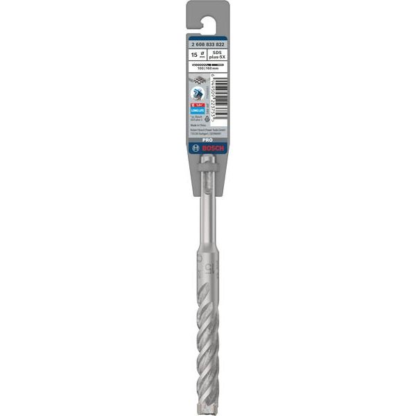 Bosch - Bohrer PRO SDS plus-5X 2608833822 Hammerbohrer 15 x