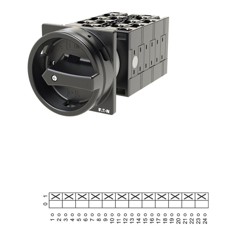 Eaton - Lasttrennschalter Hauptschalter 12polig 32A T3-6-8348/EA/SVB-SW Einbau 1Halt-F