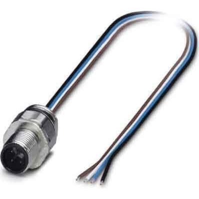 Phoenix Contact - Rundsteckverbinder, feldkonfektionierbar (Industriesteckverbinder) Wanddurchführung SACC-EC-M12 #1693775 Sensor-/Aktor