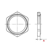Plica - Gegenmutter für Kabelverschraubung 6-K.-Mutter MS 926000215 PG21 Messing vern