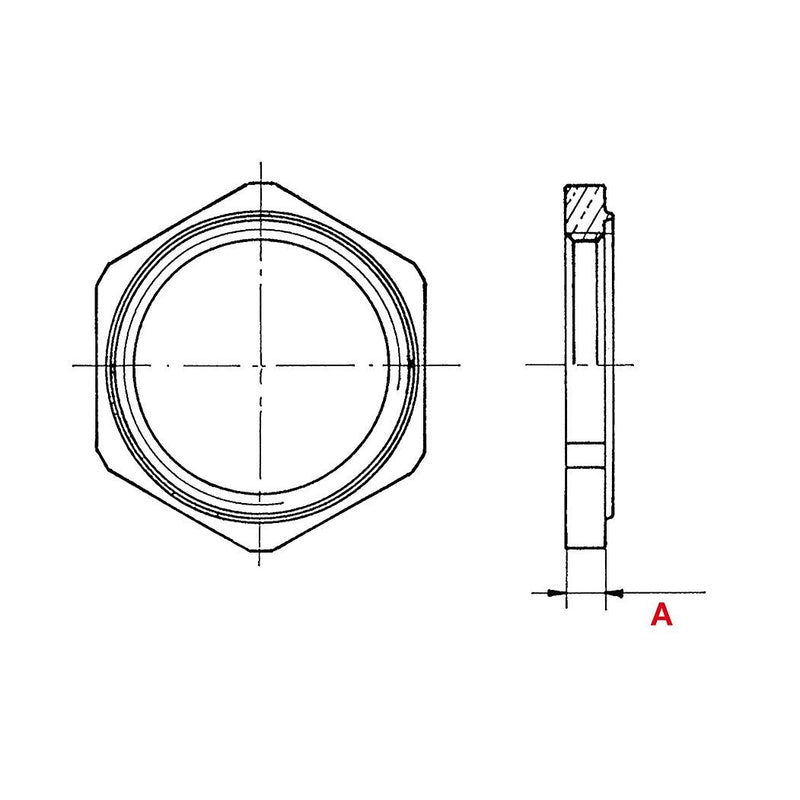 Plica - Gegenmutter für Kabelverschraubung 6-K.-Mutter MS 926000215 PG21 Messing vern