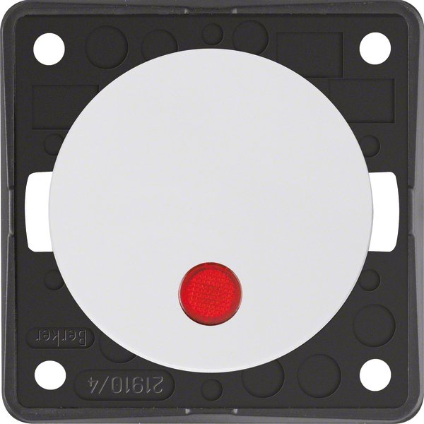 Berker - Installationsschalter Kontroll-Wippschalter 937622539 pows/gl 12V rt Linse