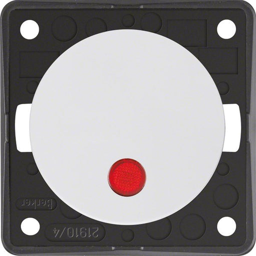 Berker - Installationsschalter Kontroll-Wippschalter 937622539 pows/gl 12V rt Linse