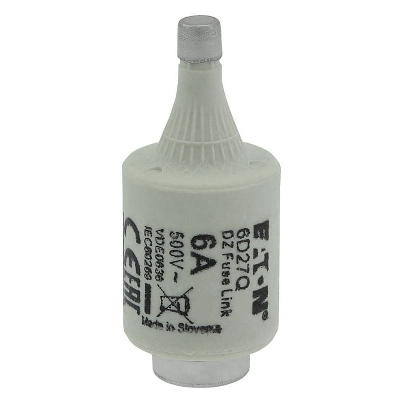 Eaton - D-Sicherungseinsatz Sicherungseinsatz Nieders. FUSE 6A DI#6D27Q 6A AC 500V 50kA − 25 Stück