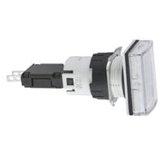 Schneider Electric - Leuchtmelder, Komplettgerät Leuchtmelder XB6DV1BB rechteck., IP 65, ws