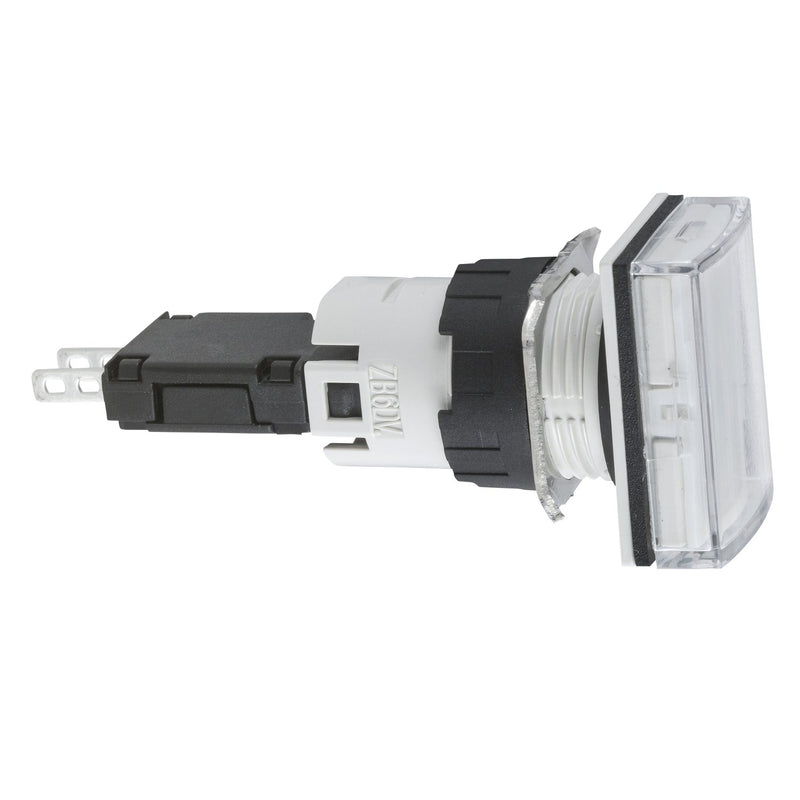 Schneider Electric - Leuchtmelder, Komplettgerät Leuchtmelder XB6DV1BB rechteck., IP 65, ws