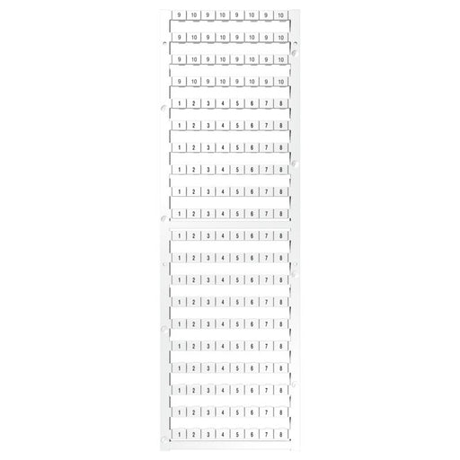 Weidmüller - Klemmenmarkierung Multicard Markierer DEK 5/8 PLUS FW 1-50 − 800 Stück