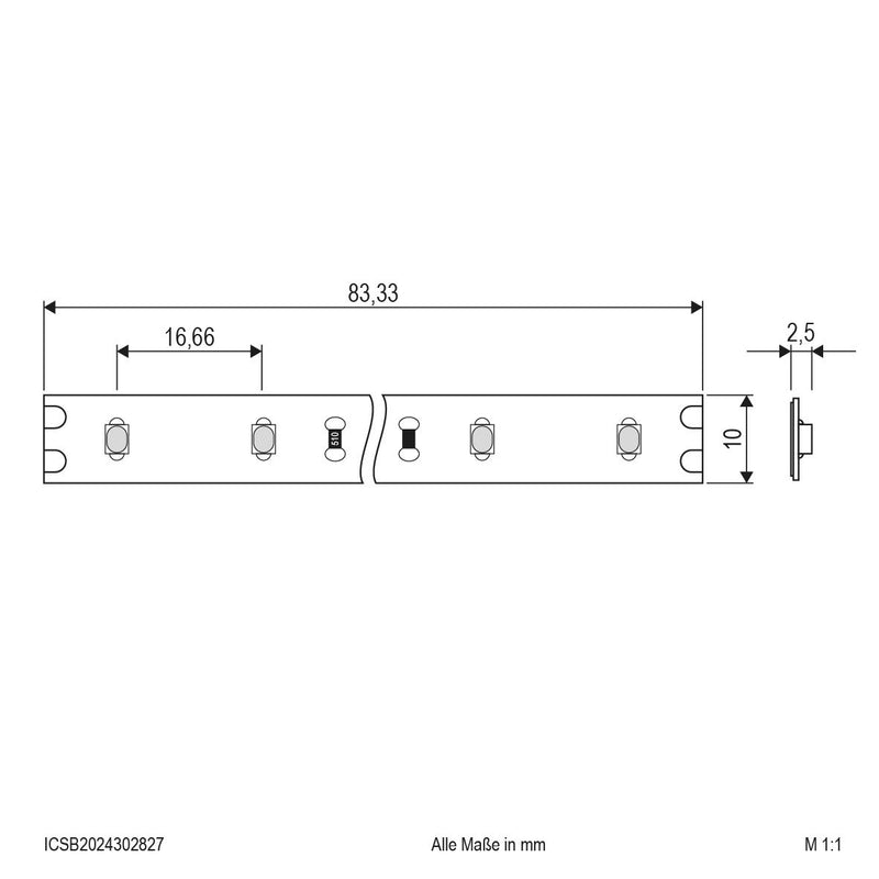 EVN Lichttechnik - Lichtschlauch/-band LED-Strip ICSB2024302827 5m 2700K IC 24VDC