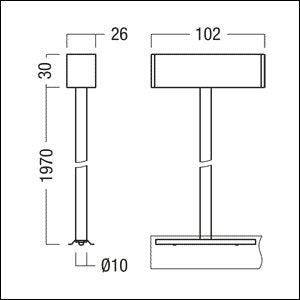 Zumtobel Group - Mechanisches Zubehör/Ersatzteile für Leuchten Pendelrohrabhängung SUP2 TRACK #60210828 (Set), weiß