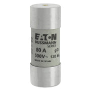 Eaton - Zylindrische Sicherung Sicherungseinsatz Nieders. CYL GG 22,#C22G80S 80A AC 500V 120kA − 10 Stück