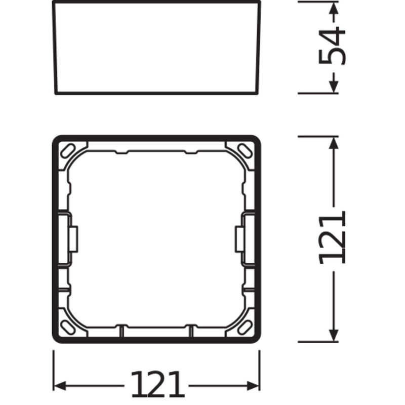 Ledvance - Mechanisches Zubehör/Ersatzteile für Leuchten Anbaurahmen DL SLIMFRAM SQ105WT