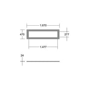 Brumberg Leuchten - Mechanisches Zubehör/Ersatzteile für Leuchten Akustikpaneel 1670x470mm 85320442 Ausschnitt1477x277mm