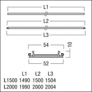 Zumtobel Group - Mechanisches Zubehör/Ersatzteile für Leuchten Abdeckstreifen TECTON T #22171552 − 1 Stück