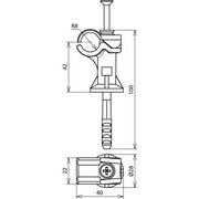DEHN - Stangenhalter für Blitzschutz Stangenhalter DEHNfix SH DFI 16 STTZNH42GR f.Rd16mm St/tZn-K-gr