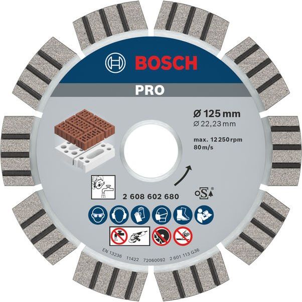 Bosch - Trenn-/Schleifscheibe Diamanttrennscheibe 2608602680 PRO Abrasive