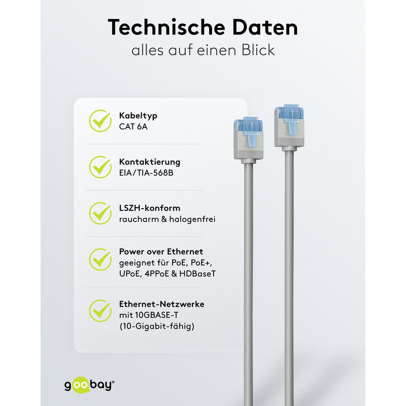 Goobay - Patchkabel Kupfer Patchkabel U/FTP Cat6 74320 Ultraflexibel,slim,s