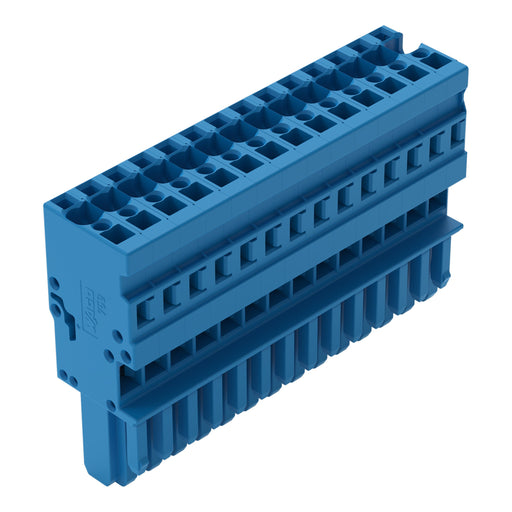 WAGO - Ein- und mehrpolige Klemmenleiste 1-Leiter-Federleiste 769-114/000-006 CAGE CLAMP,4mm²,blau − 10 Stück
