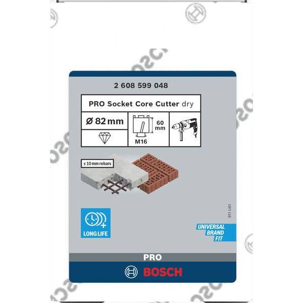 Bosch - Versenkbohrer PRO Socket 2608599048 Trockenbohrkrone 82