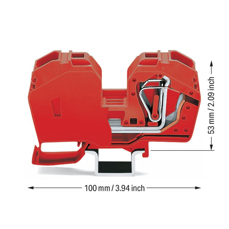 WAGO GmbH & Co. KG - Durchgangs-Reihenklemme 2-Leiter-Durchgangsklemme 285-633 35mm² − 15 Stück