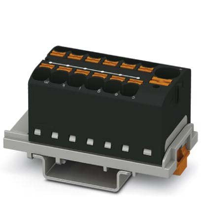 Phoenix Contact - Durchgangs-Reihenklemme Verteilerblock PTFIX10/12X4-NS35BK − 8 Stück