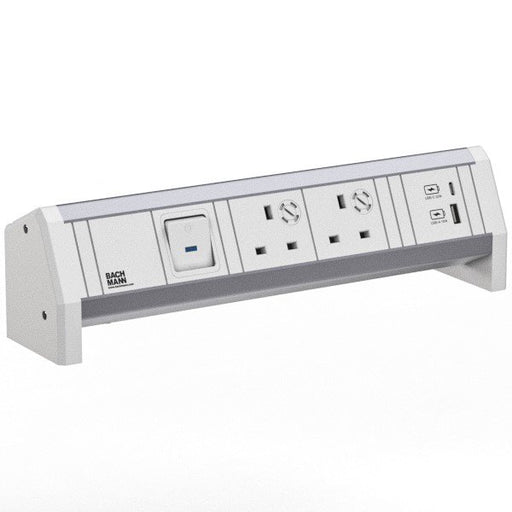 Bachmann - Multi-Tischsteckdose Steckdosenleiste 9.020.308 DESK ws 2xUK
