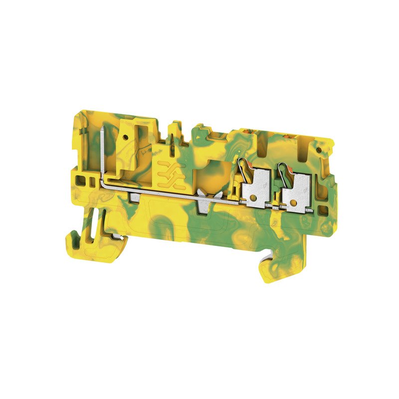 Weidmüller - Durchgangs-Reihenklemme Klemme APGTB 1.5 PE 3C/1 PUSH IN, 1.5 mm² − 50 Stück