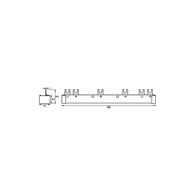 Doepke - Phasenschiene B G12TE-3/N/S-10