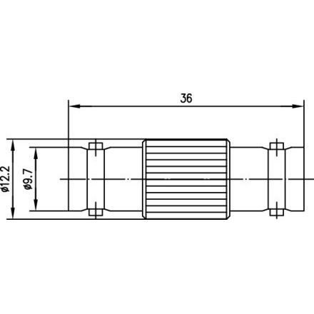Telegärtner - Koax-Kupplung BNC Kupplung (F-F) 100023602 HDTV 75 Ohm