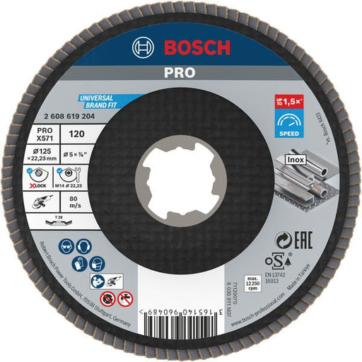 Bosch - Trenn-/Schleifscheibe PRO X571 2608619204 Fächerschleifscheibe − 10 Stück