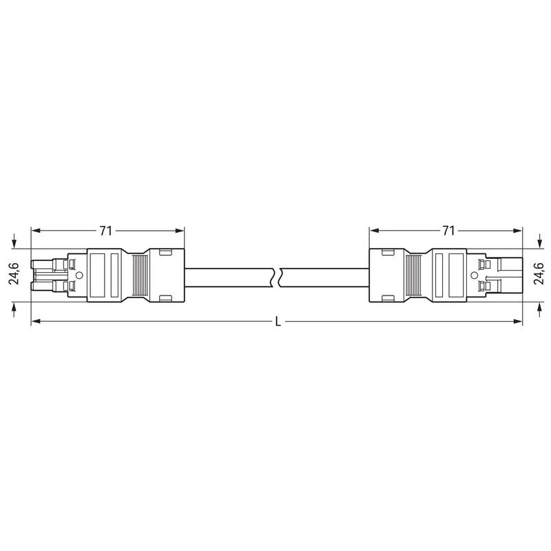 WAGO - Konfektionierte Leitung für steckbare Gebäudeinstallation konfekt.Verbindungsleitung 771-8292/015-303 B2ca,Buchse Stecker