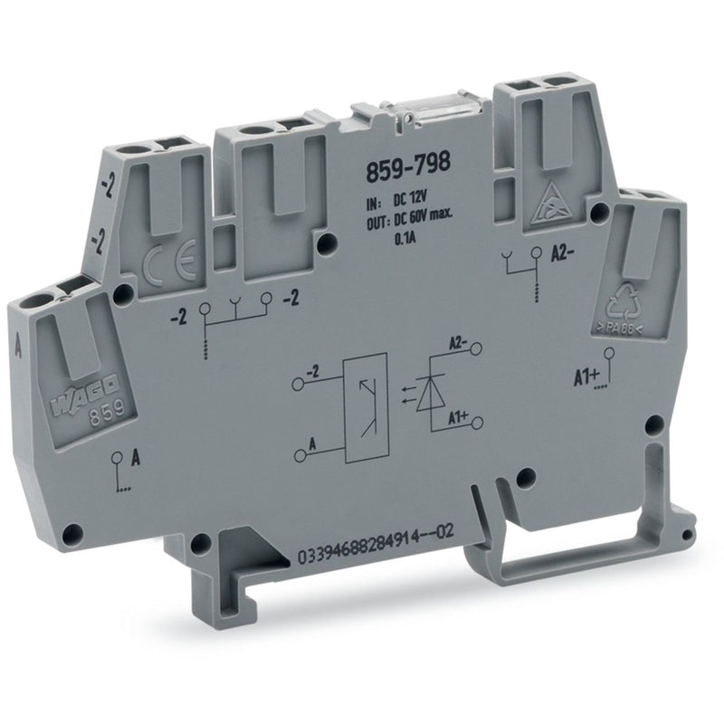 WAGO - Optokoppler Optokopplermodul 859-722 C 10 30 V,Bahn,grau