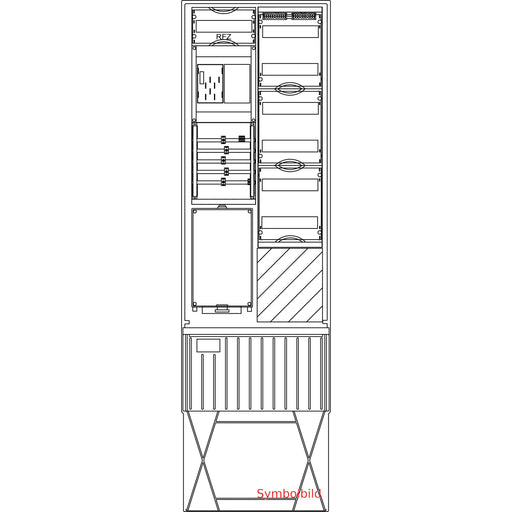 Elsta Mosdorfer - Zähler-Komplettschrank Zähleranschlusssäule ZS341B.W1.48 A340 W1 1Z BKEI 48TE