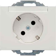 Berker - Steckdose SCHUKO-Steckdose pws/gl 47287109 45Gr.m.Beschr.-feld