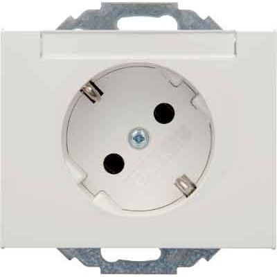 Berker - Steckdose SCHUKO-Steckdose pws/gl 47287109 45Gr.m.Beschr.-feld