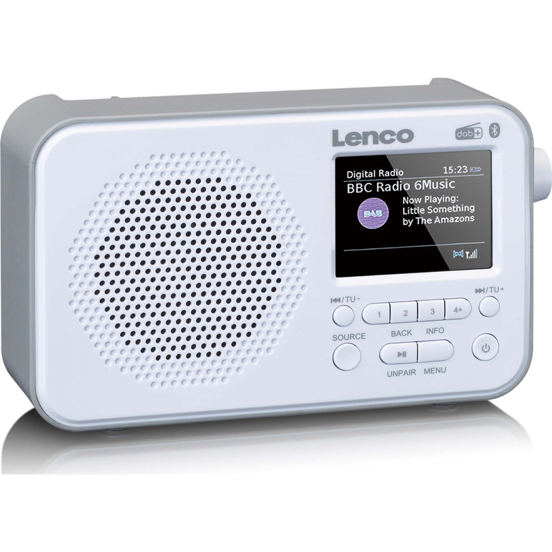 LENCO - Radio DAB+ Taschenradio PDR-036WH portable,Akku,BT